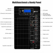 Load image into Gallery viewer, 3000 W Dual 15&quot; Powered Speakers with Bluetooth
