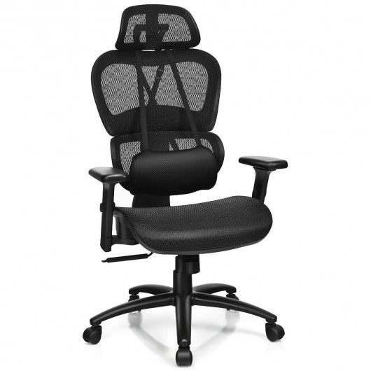 Mesh Office Chair Recliner Adjustable Headrest