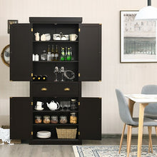 Load image into Gallery viewer, Cupboard Freestanding Kitchen Cabinet w/ Adjustable Shelves-Espresso
