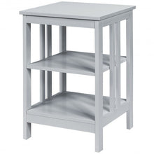 Load image into Gallery viewer, 3-tier Side Table Nightstand with Stable Structure-Gray

