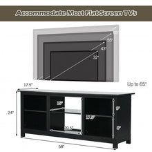 Load image into Gallery viewer, 2-Tier 58&quot; TV Stand Entertainment Media Console Center-Black
