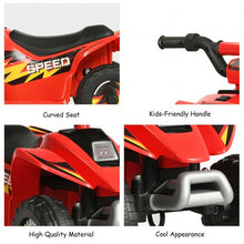 Load image into Gallery viewer, 6V Kids Electric ATV 4 Wheels Ride-On Toy -Red
