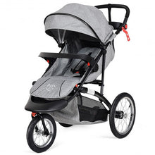Load image into Gallery viewer, Handlebar Adjustable Portable Folding Stroller Baby Jogger-Gray
