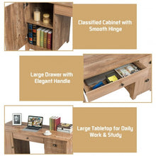 Load image into Gallery viewer, 59&quot; Computer Desk with Drawers &amp; Storage Cabinet-Coffee
