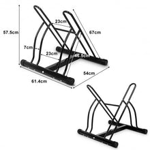 Load image into Gallery viewer, Bike Stand Cycling Rack Floor Storage Organizer for 2-Bicycle
