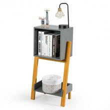 Load image into Gallery viewer, Nightstand End Table Side Table Freestanding Cabinet Utility Bookshelf
