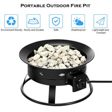 Load image into Gallery viewer, Portable Propane Outdoor Gas Fire Pit with Cover and Carry Kit

