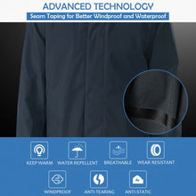 Load image into Gallery viewer, Men&#39;s�Interchange�3�in�1�Waterproof Detachable Ski�Jacket-Black-XL
