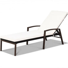 Load image into Gallery viewer, Patio Rattan Lounge Chaise Recliner with Back Adjustable Cushioned
