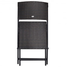 Load image into Gallery viewer, 4 pcs Patio Folding Back Rattan Camping Garden Chair
