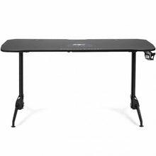 Load image into Gallery viewer, Gaming Desk 62.5&quot; T-Shape Height Adjustable with Cup Holder
