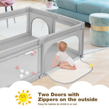 Load image into Gallery viewer, Extra-Large Safety Baby Fence with 50 Ocean Balls-Gray
