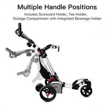 Load image into Gallery viewer, 120 W Foldable Electric Golf Push Cart with Umbrella Holder
