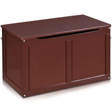 Load image into Gallery viewer, Safety Hinge Wooden Chest Organizer Toy Storage Box-Coffee
