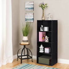 Load image into Gallery viewer, 4 Tier Open Shelf  Storage Display Cabinet-Black
