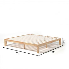 Load image into Gallery viewer, 14 Inch King Size Wood Platform Bed Frame-Natural
