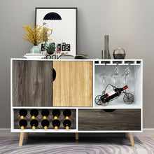 Load image into Gallery viewer, Mid-Century Buffet Sideboard Wooden Storage Cabinet
