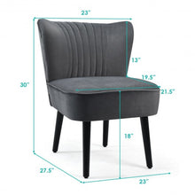 Load image into Gallery viewer, Set of 2 Armless Upholstered Leisure Accent Chair-Gray
