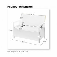 Load image into Gallery viewer, Shoe Bench Hallway Entryway Storage Rack w/ Cushion Seat-White
