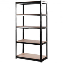 Load image into Gallery viewer, 71&quot; x 36&quot; Heavy Duty 5 Level Adjustable Storage Garage Shelf-Black
