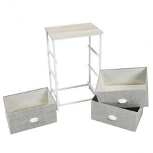 Load image into Gallery viewer, Nightstand Side Table Storage Tower Dresser Chest with 3 Drawers-Gray
