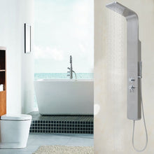 Load image into Gallery viewer, 57&quot; Stainless Steel Rainfall Shower Panel
