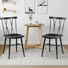 Load image into Gallery viewer, Set of 2 Armless Cross Back Kitchen Dining Side Chairs
