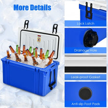 Load image into Gallery viewer, 58 Quart Leak-Proof Portable Cooler  Ice Box for Camping-Blue
