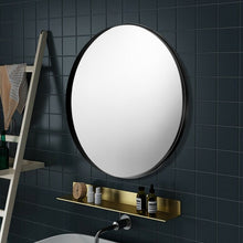 Load image into Gallery viewer, 27.5&quot; Modern Metal Wall-Mounted Round Mirror for Bathroom-Black
