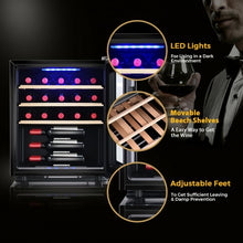 Load image into Gallery viewer, 21 Bottle Compressor Wine Cooler Refrigerator with Digital Control
