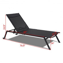 Load image into Gallery viewer, Outdoor Patio Height Adjustable Sling Armless Lounge Chaise
