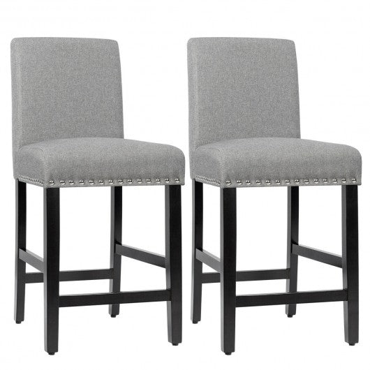 25'' Kitchen Chairs w/ Rubber Wood Legs-Gray