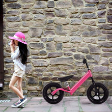 Load image into Gallery viewer, 12&quot; Balance Kids No-Pedal Learning Bicycle Black/Pink-Pink
