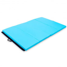 Load image into Gallery viewer, 4&#39; x 6&#39; x 2&quot; PU Thick Folding Panel Exercise Gymnastics Mat-Blue
