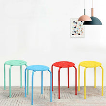Load image into Gallery viewer, Set of 6 Portable Plastic Stack Stools -Multicolor
