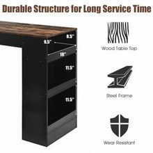 Load image into Gallery viewer, 3 Pieces Bar Table Set with Storage
