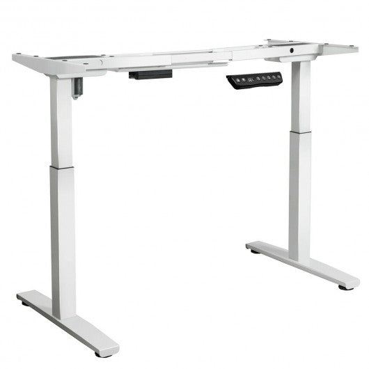 Adjustable Electric Stand Up Desk Frame-White
