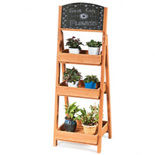 Load image into Gallery viewer, Wooden Sidewalk Menu Chalkboard Sign Display Shelves
