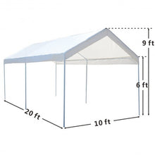 Load image into Gallery viewer, 10 x 20 Steel Frame Portable Car Canopy Shelter
