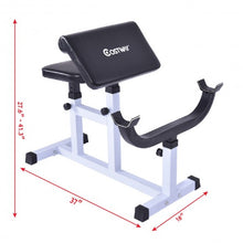 Load image into Gallery viewer, Biceps Trainer Seated Arm Barbell Curl Weight Bench
