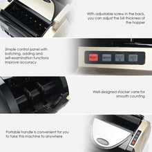 Load image into Gallery viewer, LED Display Self-Examination UV/MG Detection Money Counter
