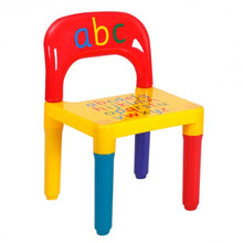 Load image into Gallery viewer, Letter Kids Table &amp; Chairs Play Set Toddler Child Toy
