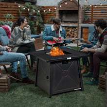 Load image into Gallery viewer, 30� Square Propane Gas Fire Table with Waterproof Cover
