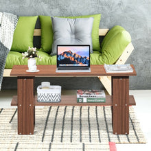 Load image into Gallery viewer, Coffee Table Living Room Furniture with Storage Shelf-Brown
