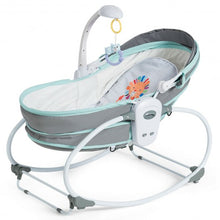 Load image into Gallery viewer, 5 in 1 Portable Baby Multi-Functional Crib with Canopy Toys-Green
