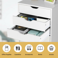 Load image into Gallery viewer, 7-Drawer Chest Storage Dresser Floor Cabinet Organizer with Wheels
