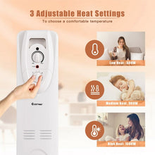 Load image into Gallery viewer, 1500W Oil Filled Radiator Portable Heater with Adjustable Thermostat
