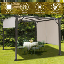 Load image into Gallery viewer, 10&#39; x 10&#39; Metal Frame Patio Furniture Shelter-Beige
