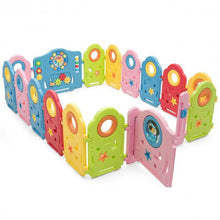 Load image into Gallery viewer, 16 Panel Activity Center Baby Playpen with Gate
