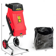 Load image into Gallery viewer, 15Amp Electric Wood Chipper Garden Shredder with Wheel
